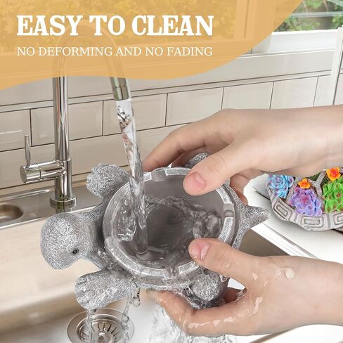 منفضة سجائر سكوتي المحمولة مع غطاء من الراتنج في الهواء الطلق منفضة سجائر مقاومة للماء، ديكور سلحفاة لطيف، منفضة سجائر بدون دخان، مكتب منزلي، فناء حديقة، شرفة، ديكور داخلي خارجي، منفضة سجائر سجائر in Kuwait