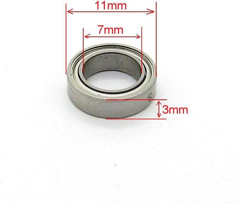 7x11x3mm كرة أخدود عميقة تحمل نموذج محامل لوح التزلج عدة MR117ZZ L-1170ZZ 677ZZ 10 قطعة محامل لوح التزلج in Saudi Arabia