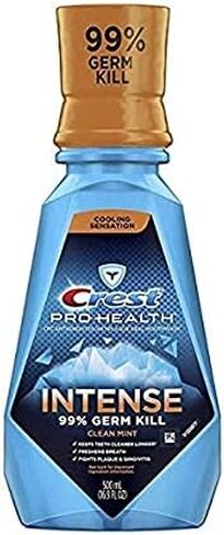 Crest Pro Health Intense Mouthwash, Clean Mint, 16.8 Fluid Ounce (Packaging May Vary) in Kuwait