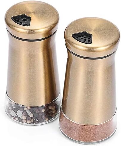 Elegant Silver Salt and Pepper Shaker Set Adjustable Stainless Steel and Glass Modern Design Adjustable Top Makes it the ideal Spice and Seasoning Dispenser Kitchen Sugar and Cinnamon Shakers in Saudi Arabia