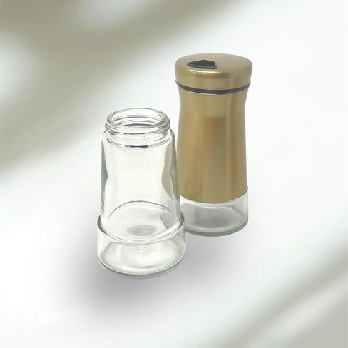 Elegant Silver Salt and Pepper Shaker Set Adjustable Stainless Steel and Glass Modern Design Adjustable Top Makes it the ideal Spice and Seasoning Dispenser Kitchen Sugar and Cinnamon Shakers in Saudi Arabia