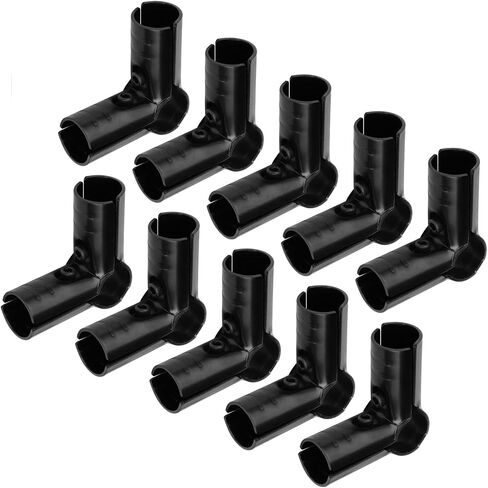 10 Pcs Three Port L Shape Lean Pipe Clamp, Fit 1.1 inch (28mm) OD Lean Tube, Thickness 2.3mm, Steel Metal 90 Degree Joint Pipe Clamp Connector, for Lean Workstation, Shelves in Saudi Arabia