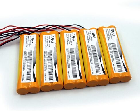 elxjar (5-Pack) 4.8V 600mAh Ni-CD Battery Pack Replacement for Unitech Dual-Lite 0120859, All Fit E1021R LITHONIA D-AA650Bx4, EJW-NI-CAD BYD D-AA650B-4 Exit Sign Emergency Light in Kuwait