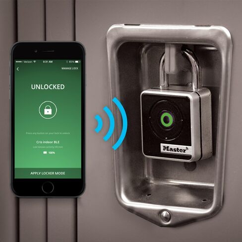 Master Lock Padlock, Indoor Personal Use Bluetooth Lock, 1-29/32 in. Wide, 4400D in Saudi Arabia
