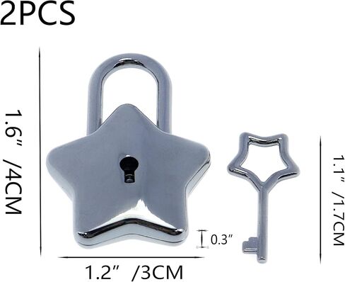2 PCS Zinc Alloy Gold Small Square Decorative Padlock, Bling Decorative Lock with Key for Luggage Cabinet Handbag Jewelry Box in Kuwait