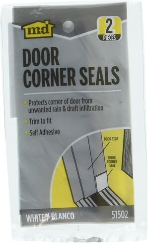 سدادات زوايا الباب من ام-دي، ابيض، عبوة من قطعتين in Kuwait