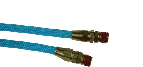 Coilhose Pneumatics PRE14-10B-T خرطوم هواء ملفوف مقوى بالبولي يوريثين، معرف 1/4 بوصة، طول 10 أقدام مع (2) تركيبات دوارة قابلة لإعادة الاستخدام MPT 1/4 بوصة، أزرق شفاف in Saudi Arabia