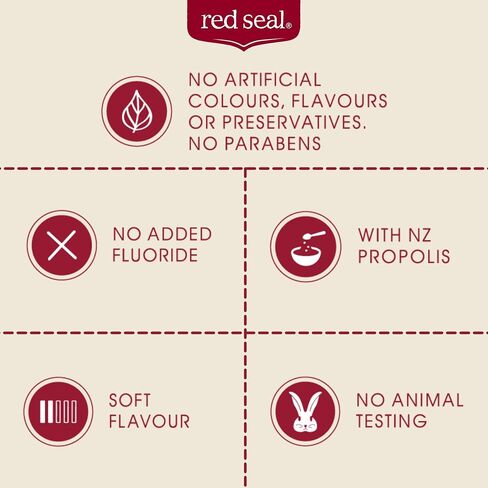 Red Seal Propolis Toothpaste – Toothpaste Made with 100% New Zealand Bee Propolis Extract, Anise, Peppermint, Eucalyptus Essential Oils - No Fluoride, No Preservatives, No Artificial Flavors or Colors in Saudi Arabia