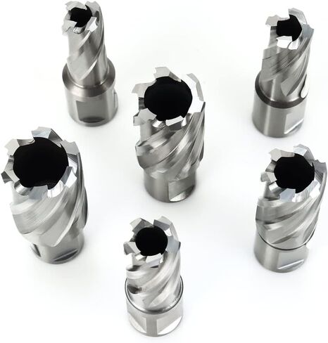 قواطع حلقية من OSCARBIDE 8 قطع/مجموعة، ساق ويلدون 3/4 بوصة، عمق القطع 1 بوصة، 9/16، 5/8، 11/16، 13/16، 15/16، قطر القطع 1 بوصة، لقم ثقب ماج للمغناطيس مكبس الحفر مع 2 قطعة من الدبابيس التجريبية in Kuwait