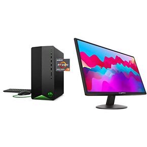 كمبيوتر مكتبي HP Pavilion للألعاب، معالج AMD Ryzen 7 5700G، رسومات NVIDIA GeForce RTX 2060، ذاكرة الوصول العشوائي 16 جيجابايت، 1 تيرابايت SSD، Windows 11 Pro (TG01-2460، ظل أسود) in Kuwait
