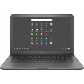 Newest HP 14-inch Chromebook HD Touchscreen Laptop PC (Intel Celeron N3350 up to 2.4GHz, 4GB RAM, 32GB Flash Memory, WiFi, HD Camera, Bluetooth, Up to 10 hrs Battery Life, Chrome OS , Black ) (Renewed in Saudi Arabia