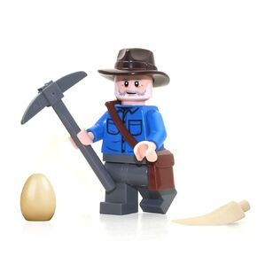 LEGO Jurassic World Dominion - Dr. Alan Grant Minifigure (with Pouch, Pickaxe, Dinosaur Egg and T-Rex Tooth) 76949 in Kuwait