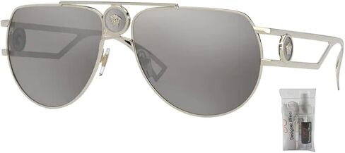 Versace VE2225 Pilot Sunglasses for Men + BUNDLE With Designer iWear Complimentary Eyewear Kit in Saudi Arabia