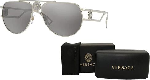 Versace VE2225 Pilot Sunglasses for Men + BUNDLE With Designer iWear Complimentary Eyewear Kit in Saudi Arabia