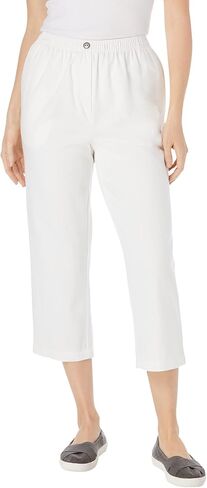 Woman Within Women's Plus Size Elastic-Waist Cotton Capri Pants in Saudi Arabia