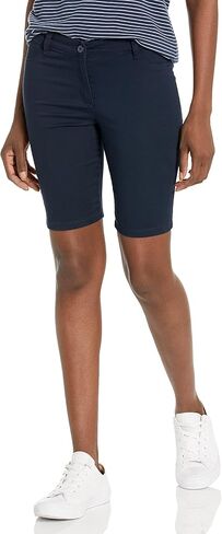 IZOD Women's Juniors Uniform Skinny Bermuda Stretch Twill Short in Saudi Arabia