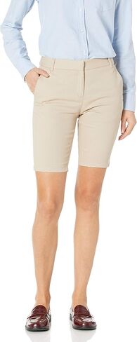 IZOD Women's Juniors Uniform Skinny Bermuda Stretch Twill Short in Saudi Arabia