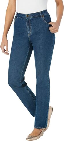 Woman Within Women's Plus Size Straight Leg Stretch Jean in Kuwait