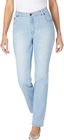 Woman Within Women's Plus Size Straight Leg Stretch Jean in Kuwait