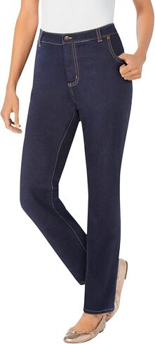 Woman Within Women's Plus Size Straight Leg Stretch Jean in Kuwait