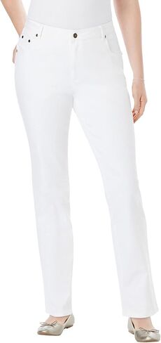 Woman Within Women's Plus Size Straight Leg Stretch Jean in Kuwait