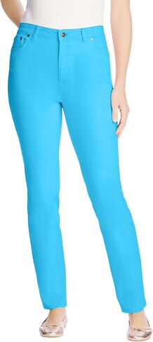 Woman Within Women's Plus Size Straight Leg Stretch Jean in Kuwait