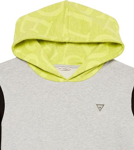 GUESS Boys' Big Long Sleeve Organic Contrast French Terry Active Pullover in Saudi Arabia