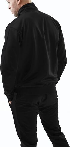Bleecker and Mercer Men's Active Athletic Training Sports Top and Bottom Tracksuit Set in Kuwait