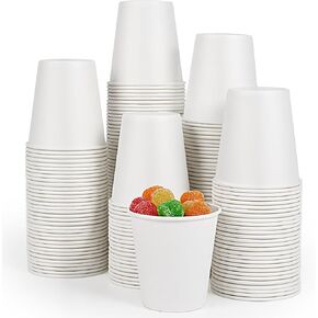 3 oz Paper Cups [600 Count] Bathroom Cups Disposable, Mouthwash Cups, Espresso Cups, White Paper Cup for Party, Picnic, Travel and Events