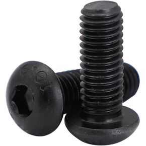 براغي بغطاء مقبس رأس 1/4-20 × 5/8 بوصة، محرك مقبس ألين، فئة سبائك الصلب 10.9، أكسيد أسود، خيط كامل، عبوة من 30 قطعة in Kuwait
