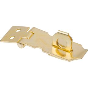 Polished Brass Finished Steel Hasp Set - 1 1/2" x 3/4" - Antique and Modern Furniture Cabinet Doors, Trunk, Chest, Box | H40-C753-1