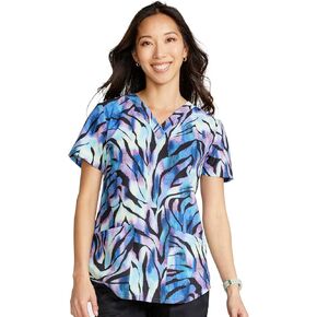 Cherokee Prints Women Scrubs Top V-Neck Print CK662