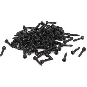 uxcell A15061900ux0307 2mm x 10mm Full Thread Hex Head Self Tapping Screws Black (Pack of 100) in Saudi Arabia