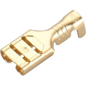 Baomain Female Spade Quick Splice Crimp Terminals 6.3mm Crimp Connector Non Insulated Pack of 100