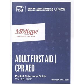 American Safety Health Institute FAGUIDE 37-Page First Aid Guide, Standard, Red/White/Blue in Saudi Arabia