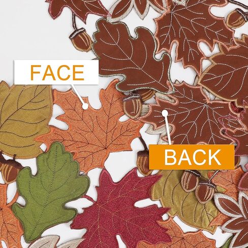 OWENIE مفرش طاولة الخريف، مفرش طاولة قصير لعيد الشكر لديكورات المنزل في موسم الخريف لطاولة القهوة، مفرش مطرز لبيت المزرعة وحصاد أشجار القيقب، 33.02 سم × 91.44 سم in Kuwait