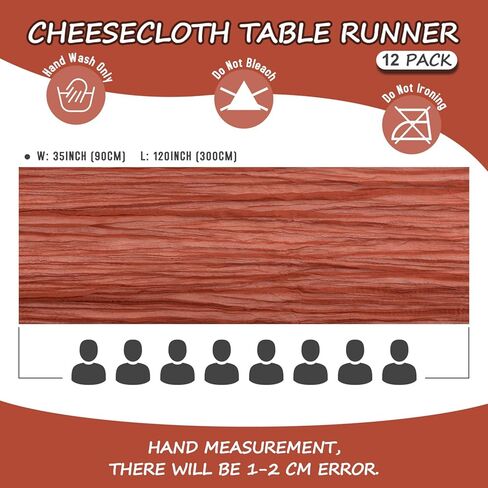 LOSKIA 12 جهاز كمبيوتر شخصى 10ft ريفي القماش الجدول عداء السائبة، 35 × 120 بوصة بوهو الشاش الجدول عداء رومانسية الجدول عداء غطاء طاولة طويلة لحفل الزفاف دش عيد ميلاد حزب الجدول الديكور حكيم الأخضر in Kuwait