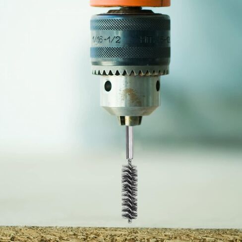 6 قطع من فرشاة التجويف المصنوعة من الفولاذ المقاوم للصدأ بأحجام مختلفة + 15 قطعة من إبر التنظيف وأدوات فرش النايلون، فرشاة سلك ملتوية بمقبض مجموعة مثقاب مرفقة بساق سداسية 1/4 بوصة لمحامل منافذ الأنابيب in Kuwait