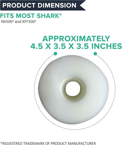 فلتر فراغ من الإسفنج واللباد من Think Crucial - متوافق مع Shark™ الجزء # XHF500، XFF500 - يناسب طرازات Shark™ NV501، NV502، NV505، NV510، NV552، UV560، NV500 - (3 مرشحات) in Kuwait
