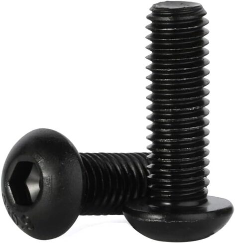 براغي بغطاء مقبس رأس 1/4-20 × 5/8 بوصة، محرك مقبس ألين، فئة سبائك الصلب 10.9، أكسيد أسود، خيط كامل، عبوة من 30 قطعة in Kuwait