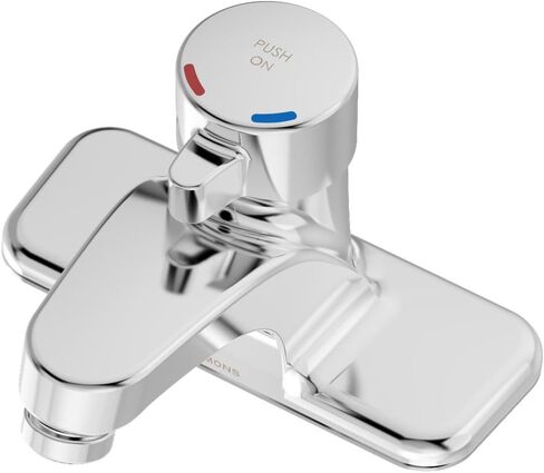 Symmons SLC-6000-G SCOT 4 in. Centerset Single Handle Metering Lavatory Faucet with Grid Drain in Polished Chrome (0.5 GPM) in Saudi Arabia
