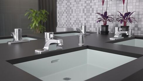 Symmons SLC-6000-G SCOT 4 in. Centerset Single Handle Metering Lavatory Faucet with Grid Drain in Polished Chrome (0.5 GPM) in Saudi Arabia