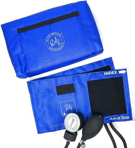 جهاز قياس ضغط الدم اللاسائلي الفاخر للكبار من Elite Medical Instruments، #217، أزرق ملكي in Kuwait