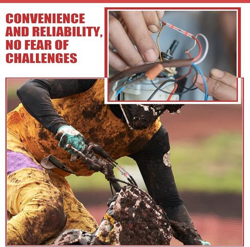 1000 قطعة من Therwen ختم لحام أحمر، موصلات مؤخرة قابلة للانكماش بالحرارة، AWG 22-18، موصلات أسلاك موصلات سلك كهربائي موصلات لحام طرفية مقاومة للماء لقوارب السيارات البحرية in Kuwait