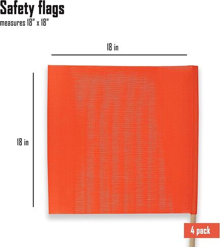 Bright Orange Safety Wide Load Flag Traffic Warning Flags for Trucks 4 Pack 18"x18" in Saudi Arabia
