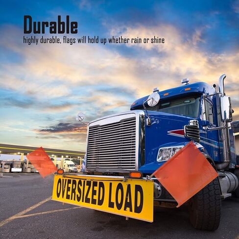 Bright Orange Safety Wide Load Flag Traffic Warning Flags for Trucks 4 Pack 18"x18" in Saudi Arabia