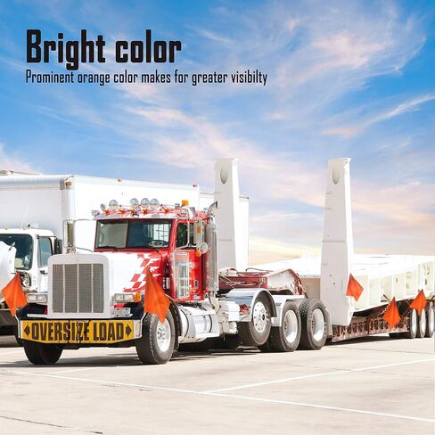 Bright Orange Safety Wide Load Flag Traffic Warning Flags for Trucks 4 Pack 18"x18" in Saudi Arabia