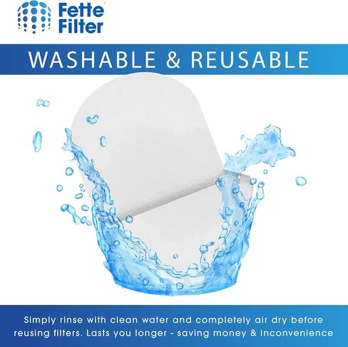 Fette Filter - Replacement Washable Foam Filters compatible with Shark WD100, WD101, WD101C, WD200, WD200C, WD201, WD201C HydroVac Pro XL 3-in-1 Vacuum - Pack of 6 in Saudi Arabia
