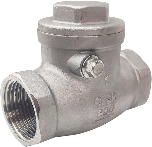 3/4 "NPT صمام فحص التأرجح أنثى PN16 CF8M، الفولاذ المقاوم للصدأ SS316 WOG200 PSI in Kuwait