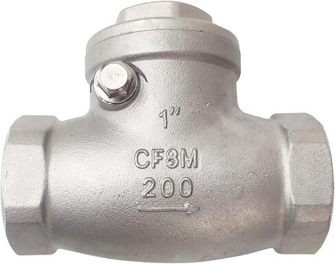 3/4 "NPT صمام فحص التأرجح أنثى PN16 CF8M، الفولاذ المقاوم للصدأ SS316 WOG200 PSI in Kuwait
